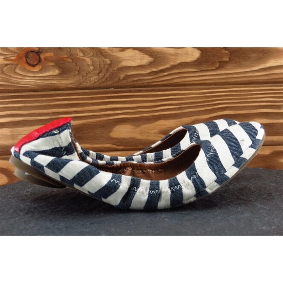 Lucky Brand Women‎ Sz 6 B Blue Ballet Fabric Shoes Erin 2 - Picture 4 of 7